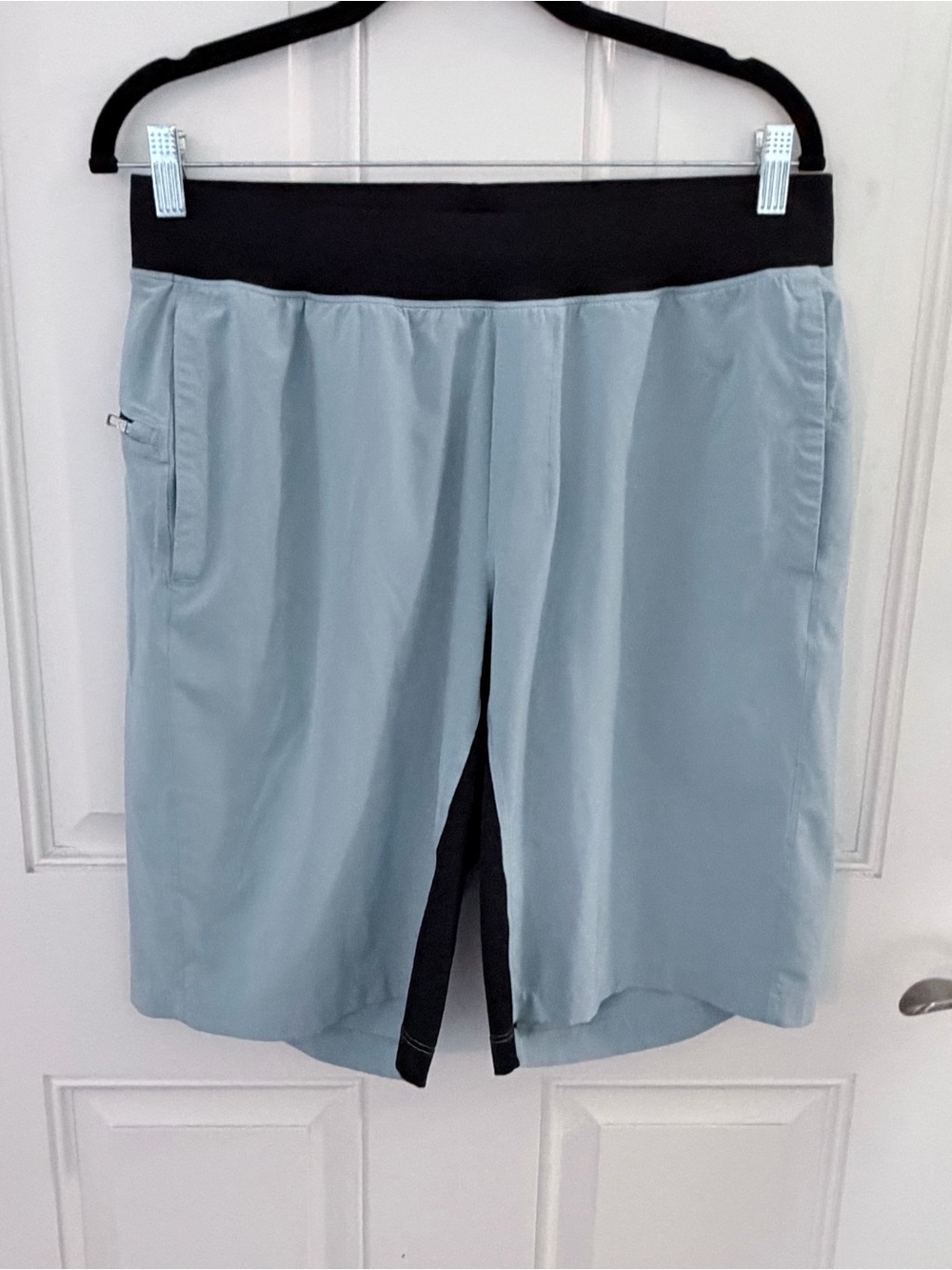 Lululemon Shorts L | Light Steel Blue Black 11" Linerless